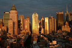 28 Paramount Plaza, One Worldwide Plaza, Morgan Stanley Building, One Astor Plaza, Bank Of America At Sunset From New York Ink48 Hotel Rooftop Bar